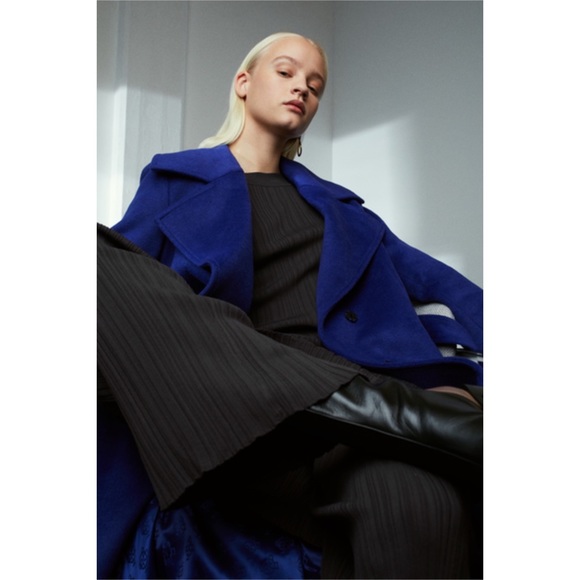 New Just Female Aria wide leg trouser pants in black shimmer Size Medium - Picture 3 of 9